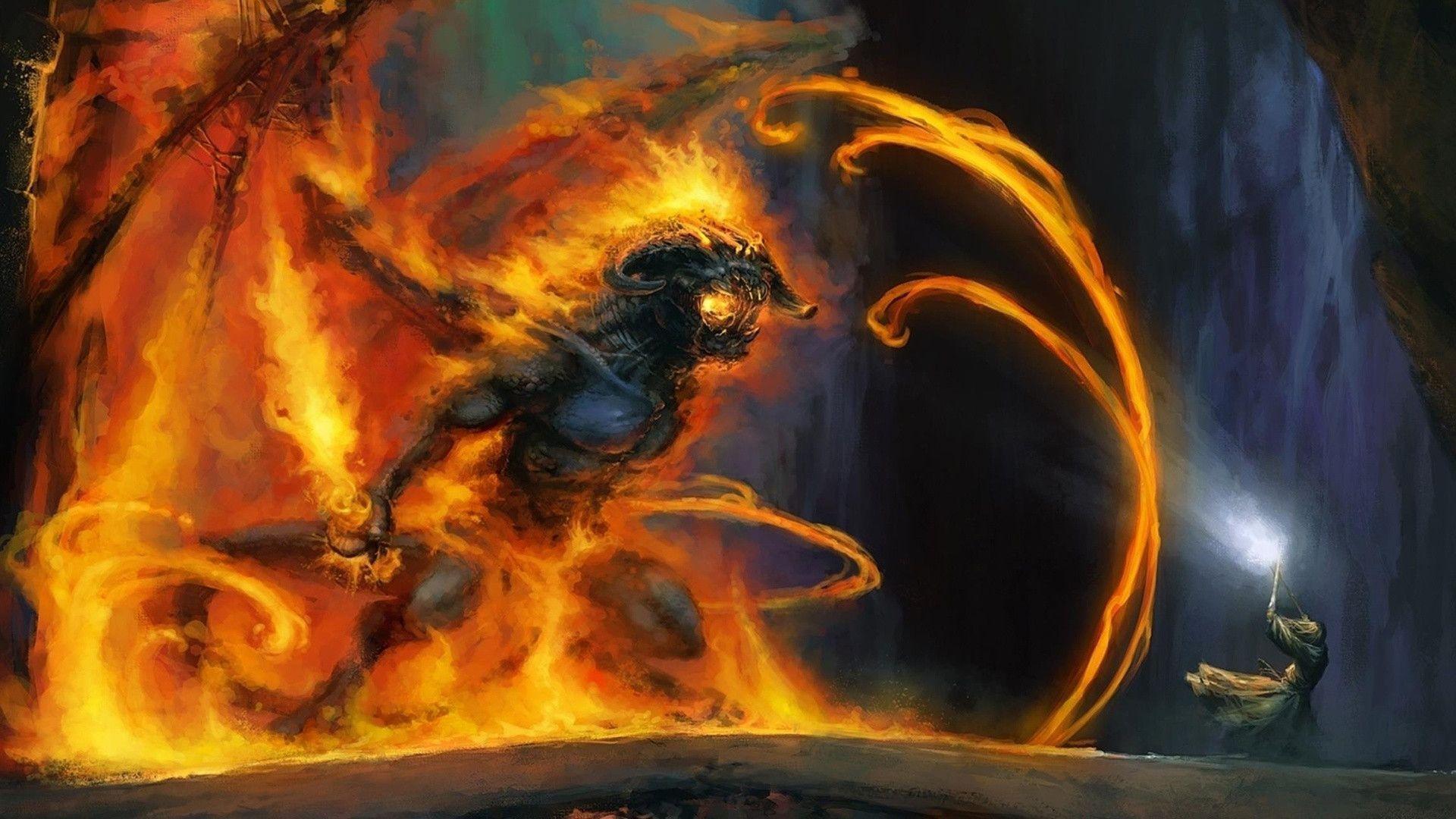 lord of the rings balrog wallpaper