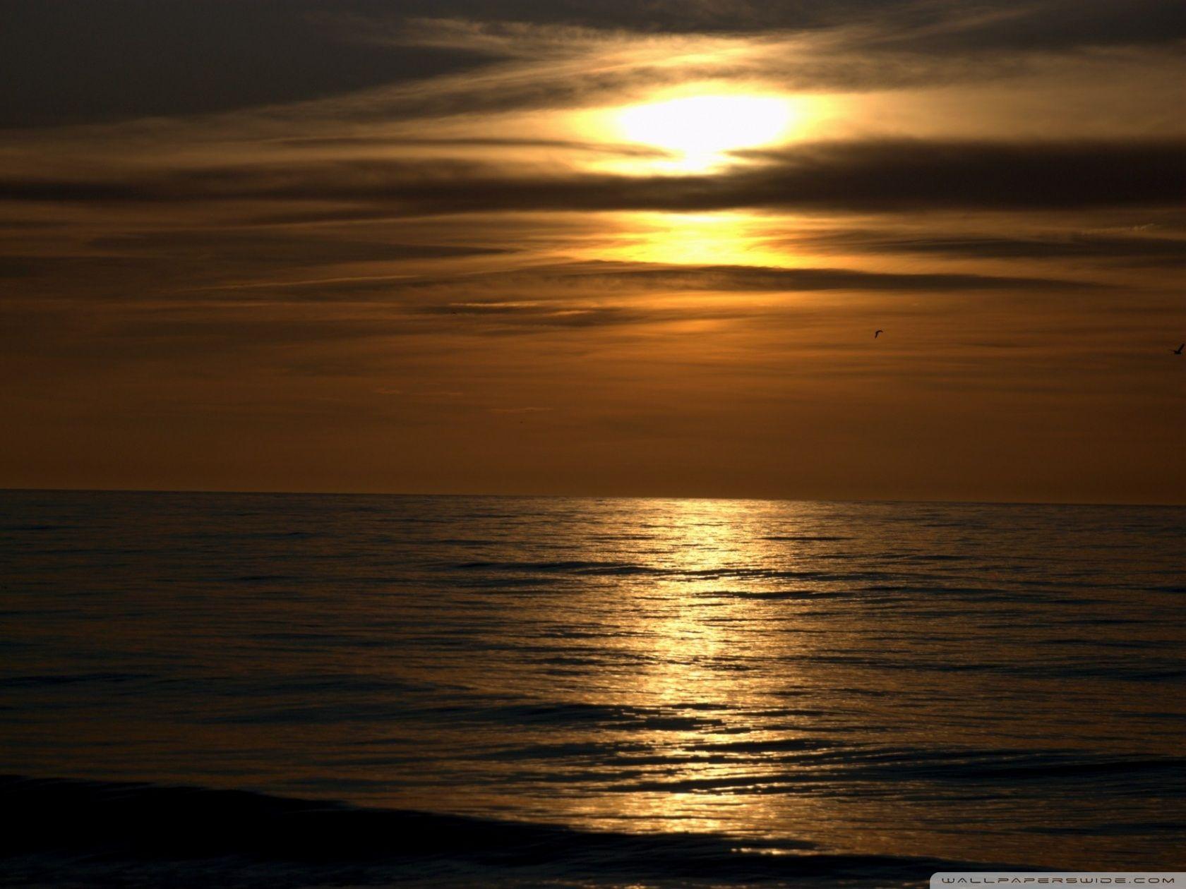 dark sunset sea 5k iPad Air Wallpapers Free Download