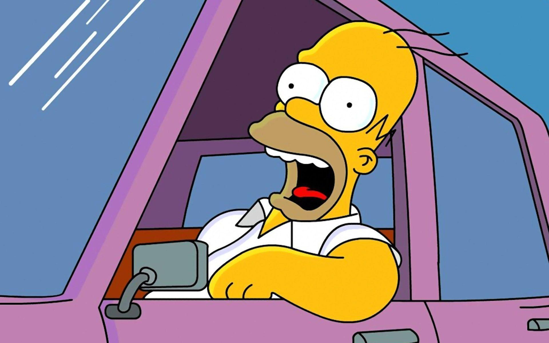Homer Simpson Mac Apple Wallpaper
