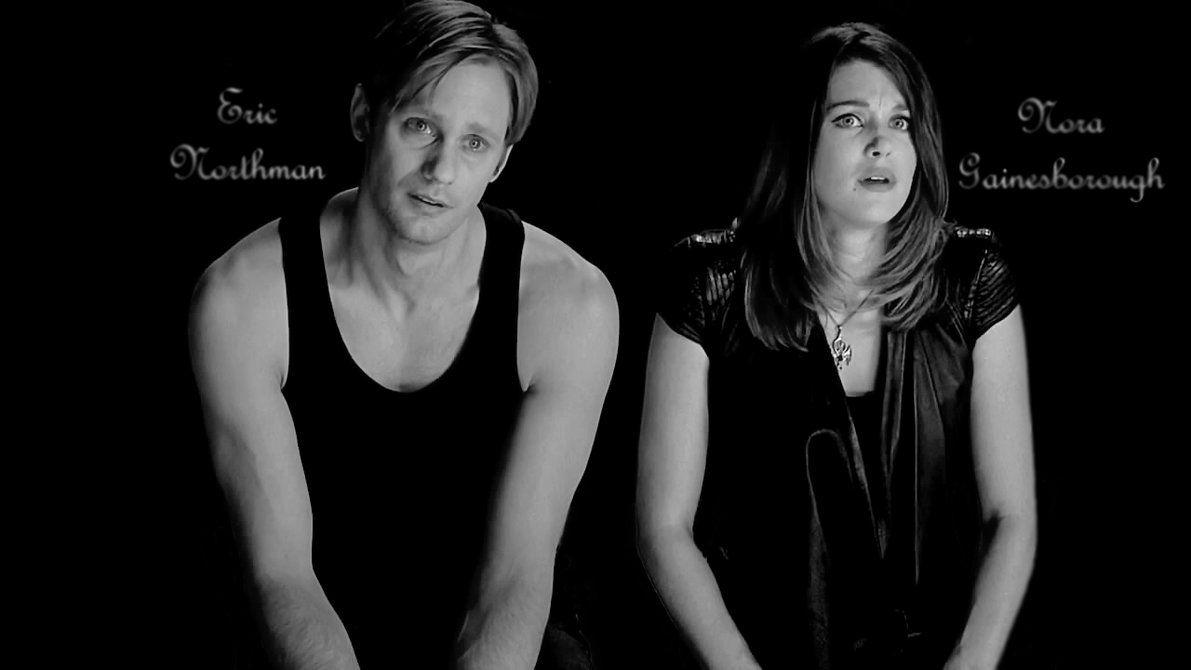 TRUE BLOOD: Eric and Nora BW wallpaper