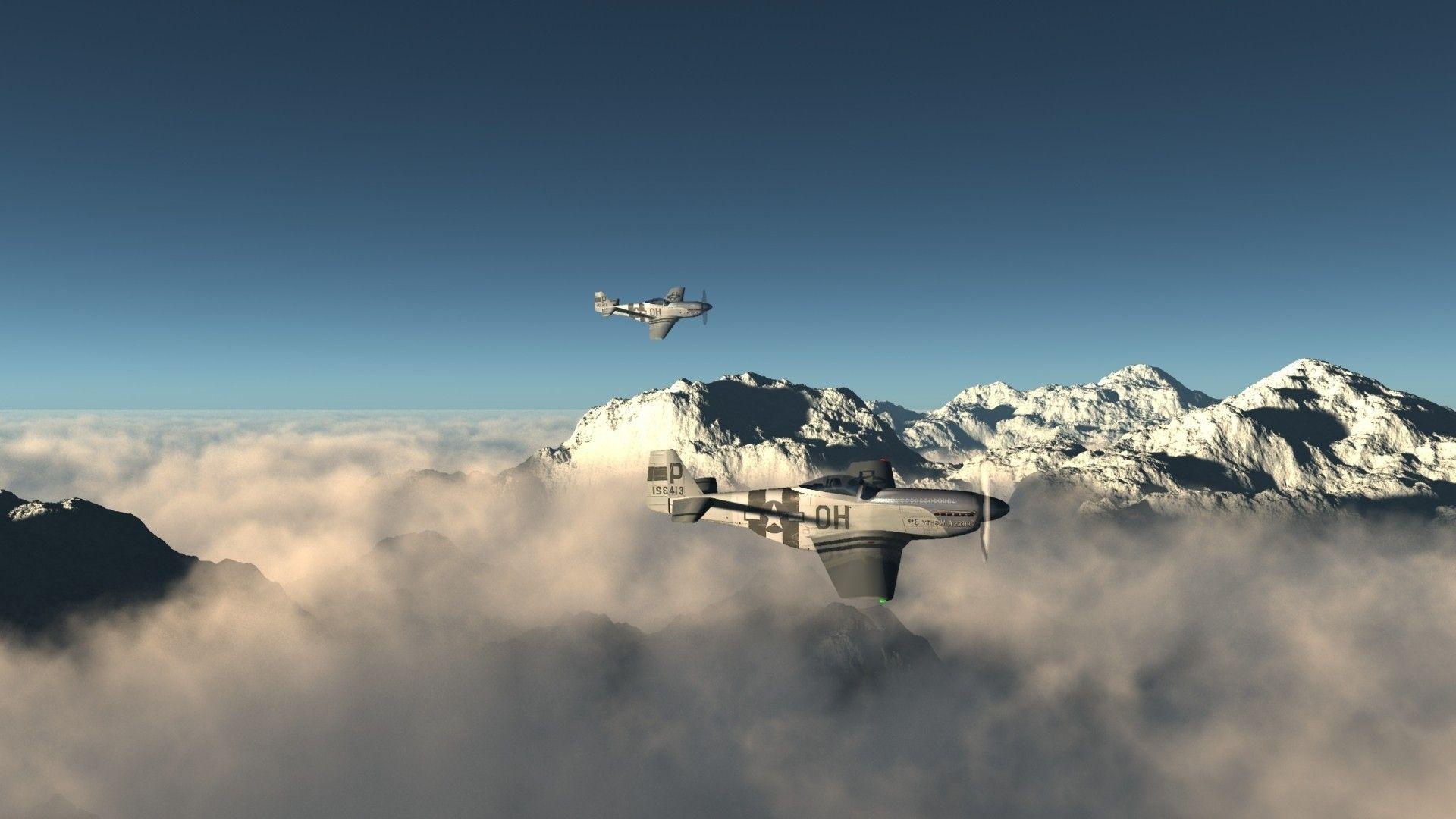 Mustangs, A Couple Of The Flight, The Top Of The Clouds. HQ