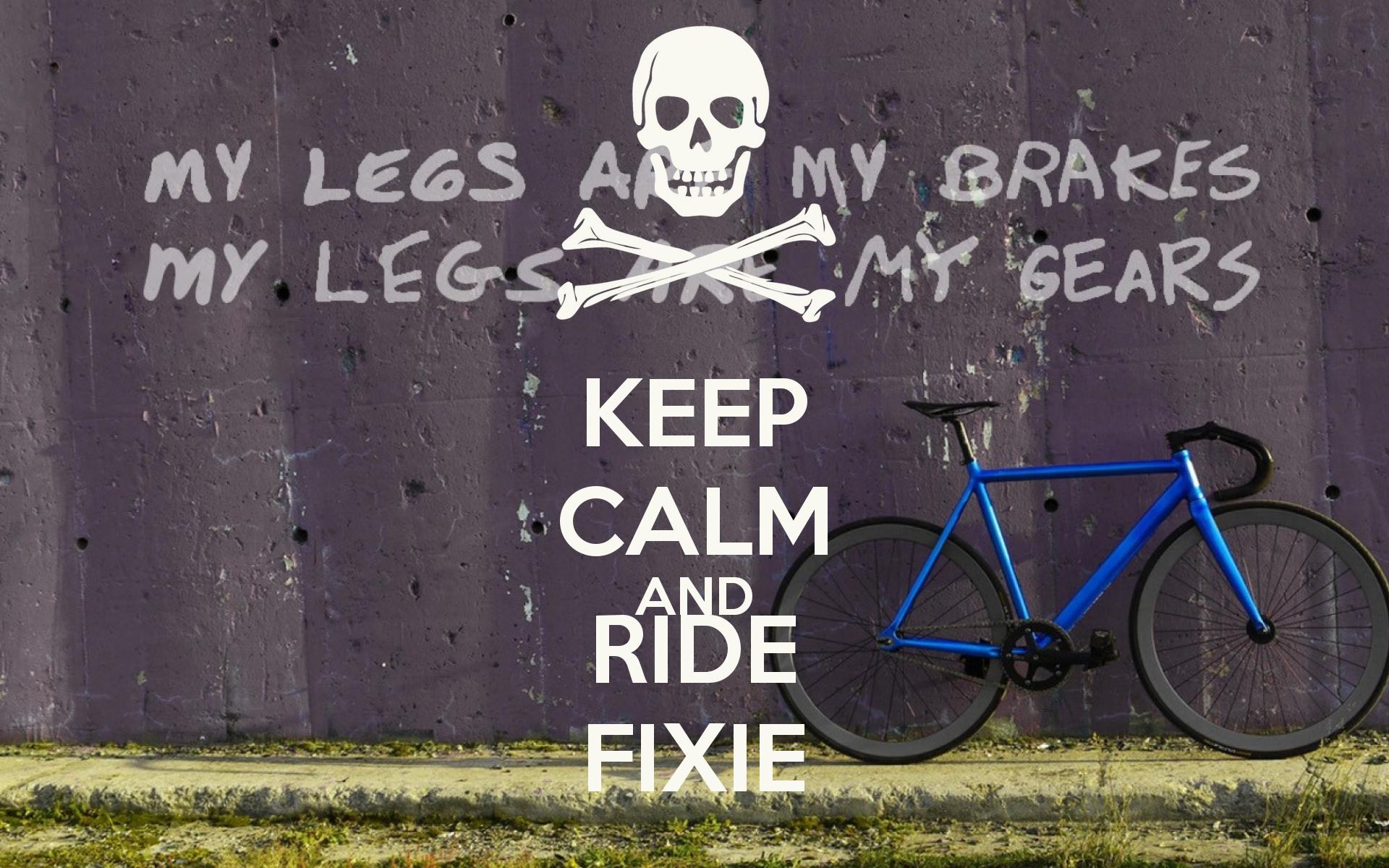 KEEP CALM AND RIDE FIXIE CALM AND CARRY ON Image Generator