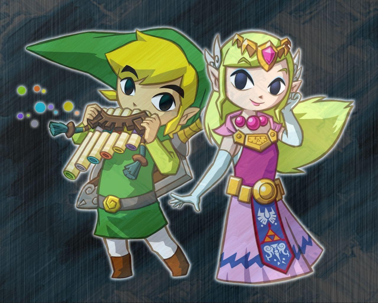 Toon Link And Zelda Wallpaper