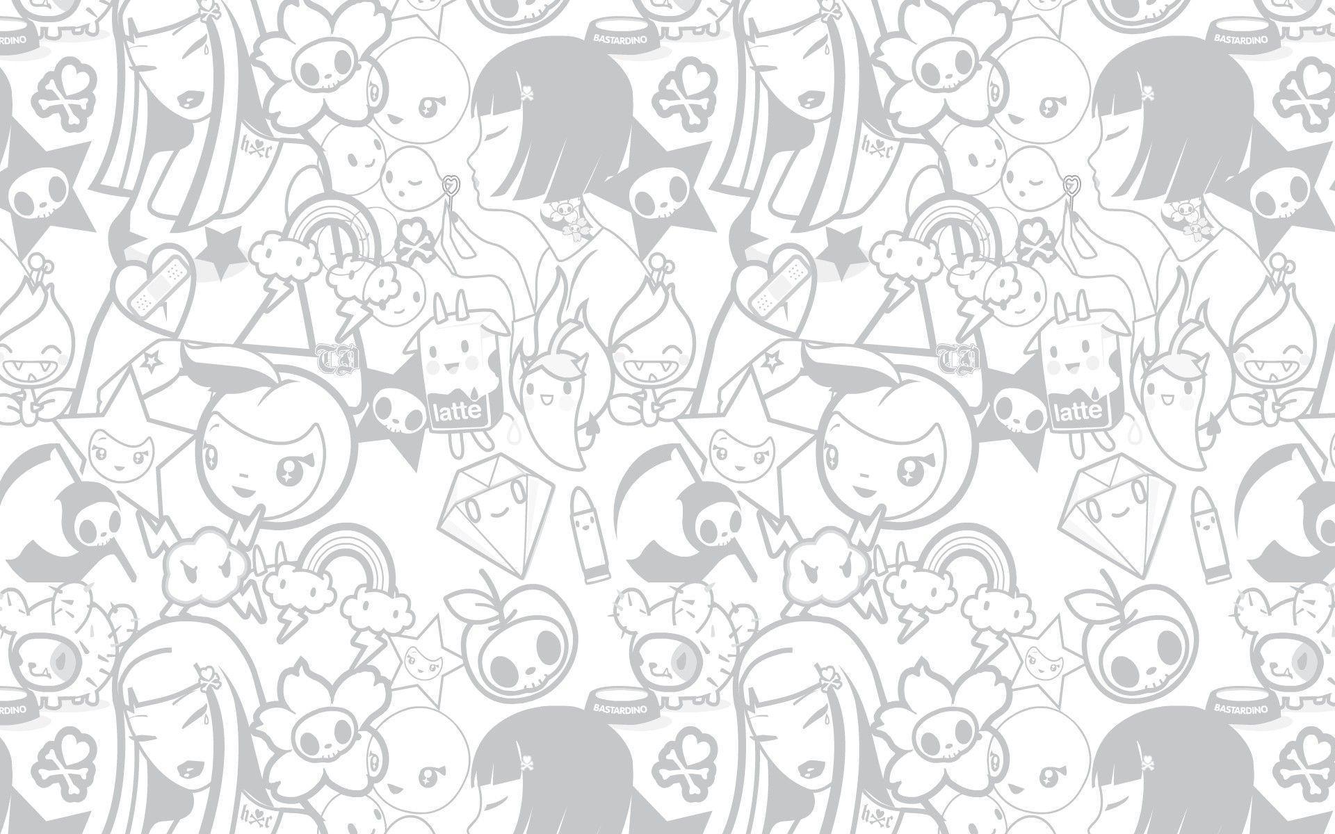 Kawaii girl anime wallpaper background 14