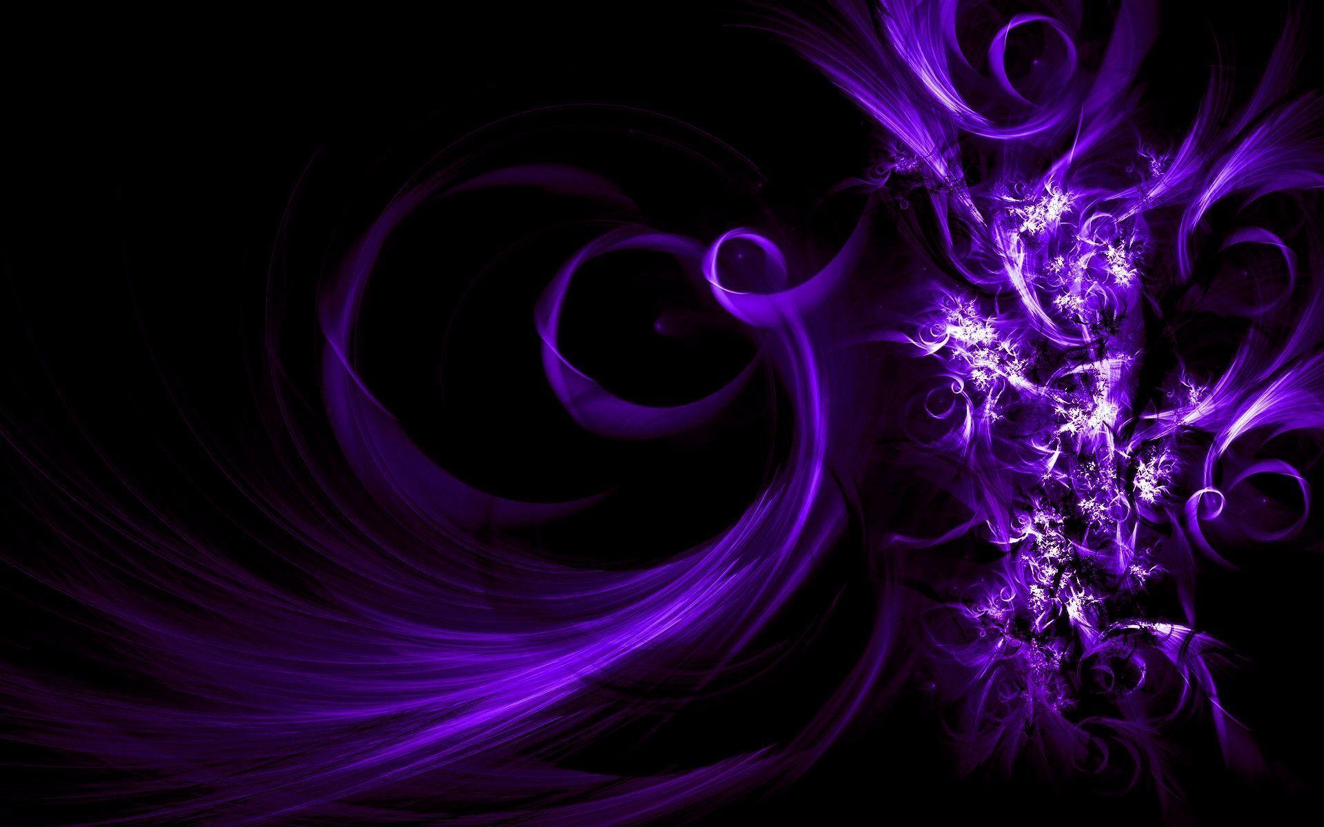 Black And Purple Light Abstract Wallpaper