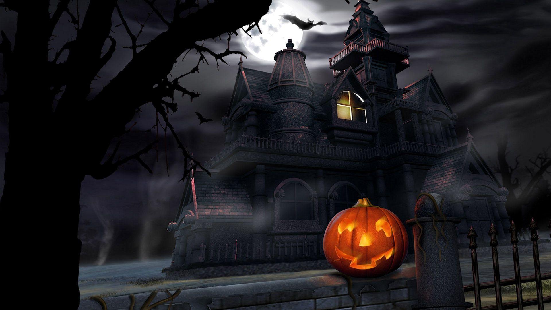 Haunted House Halloween Wallpaper