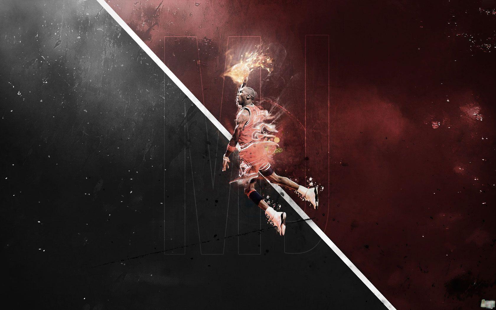 Michael Jordan Bulls Dunk 1680×1050 Wallpaper. Basketball