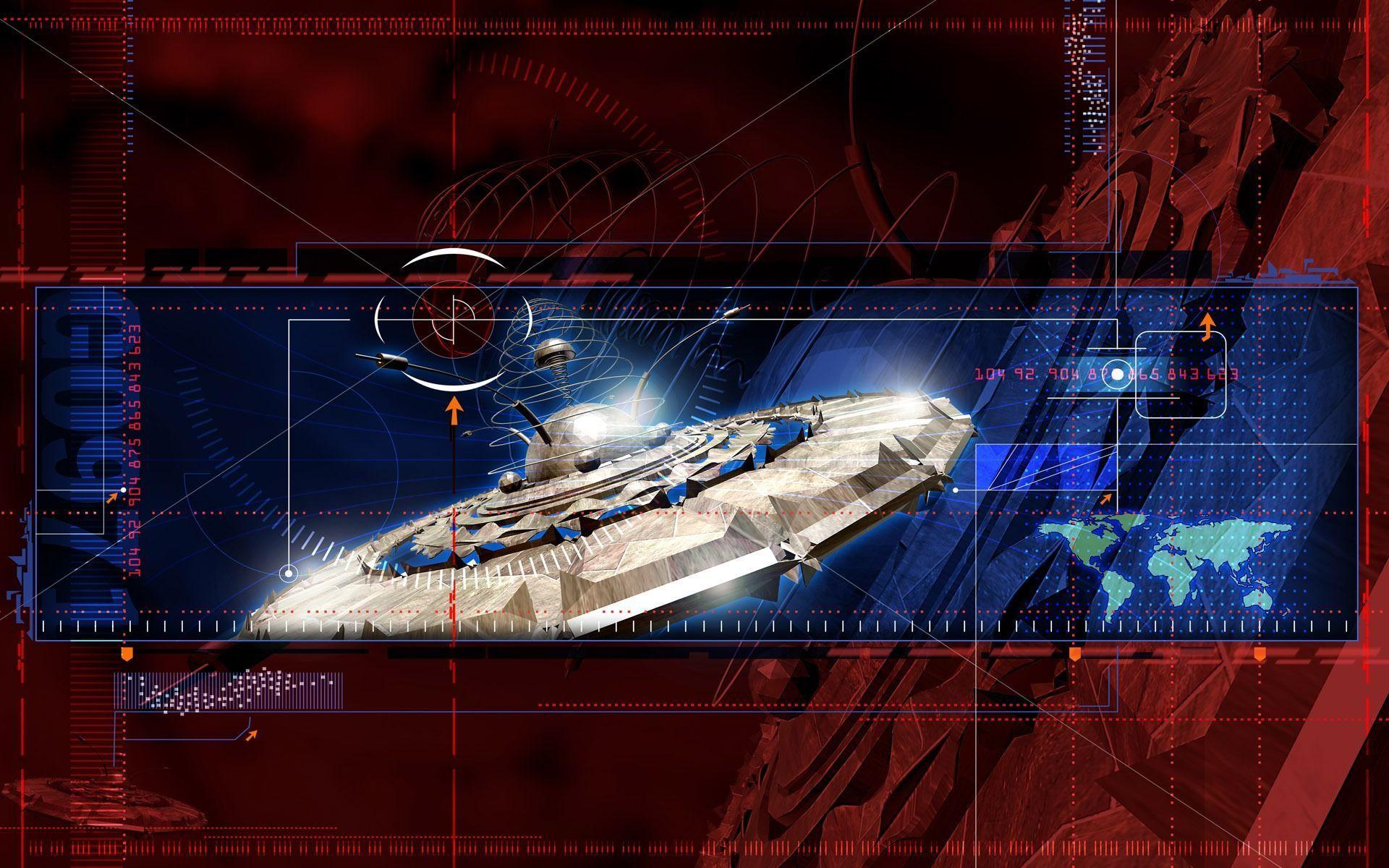 alien spacecraft wallpaper