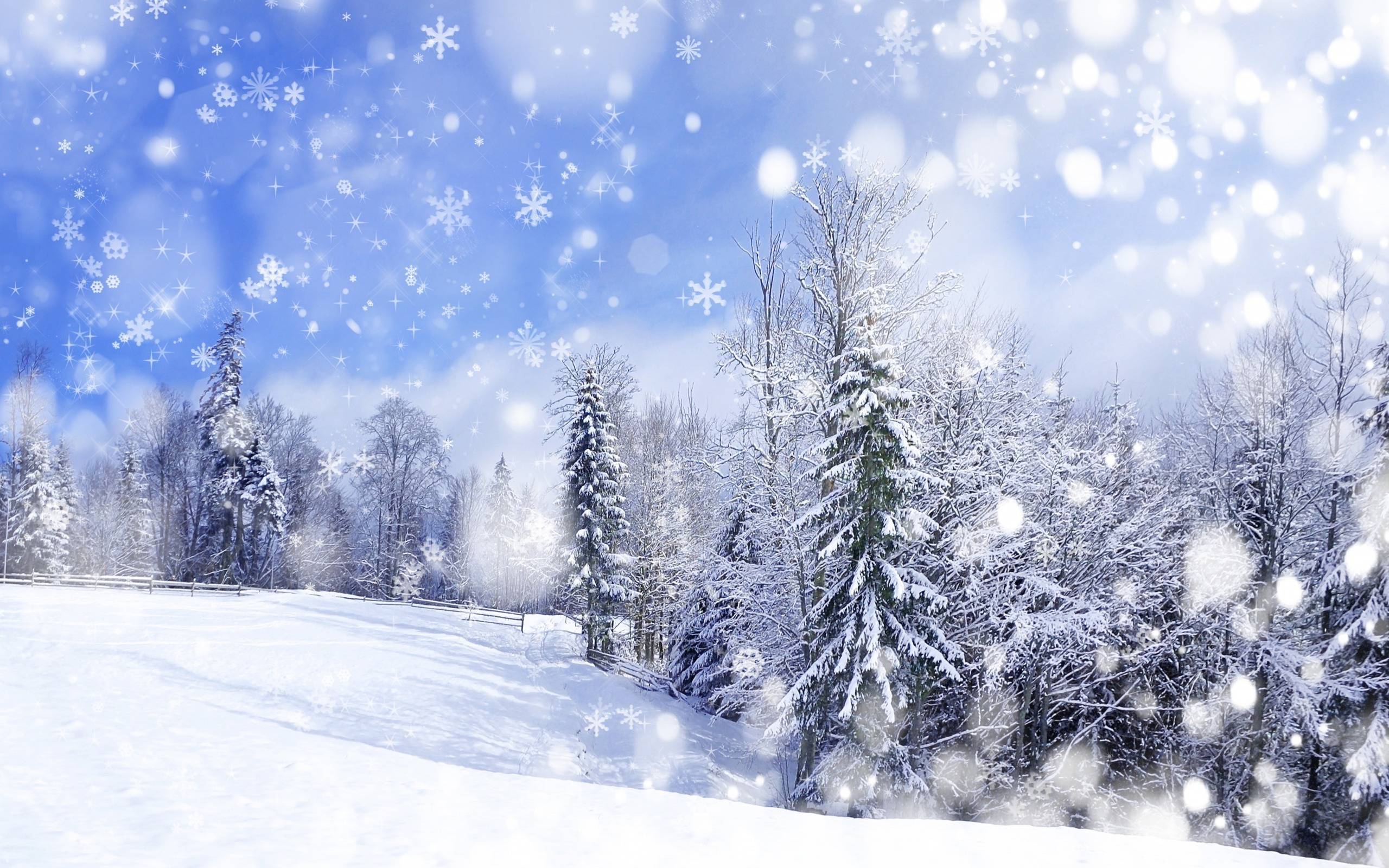 Wallpaper For > Anime Winter Scenery Wallpaper