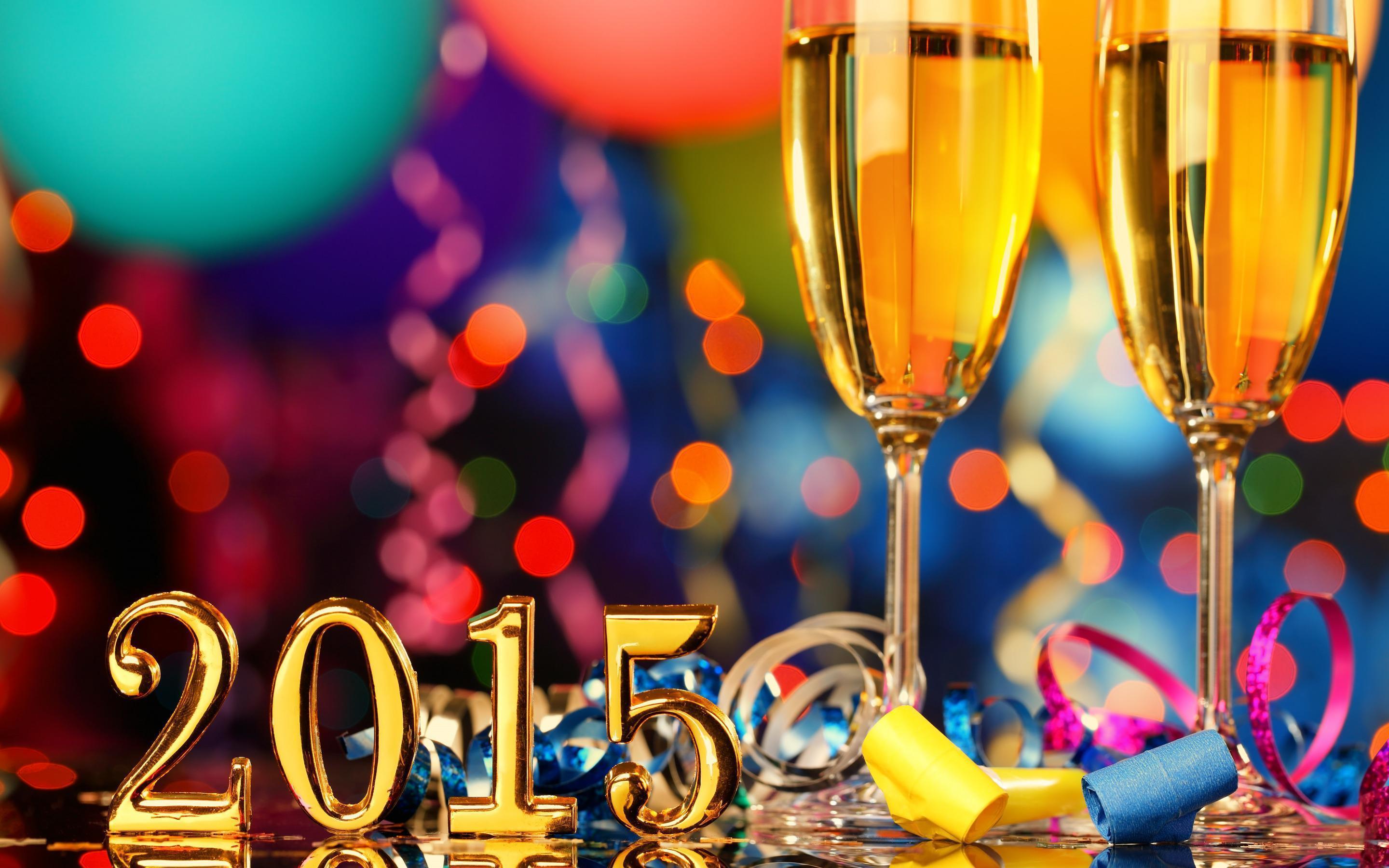Happy New Year Champagne 2015 HD Wallpaper Wallpaper