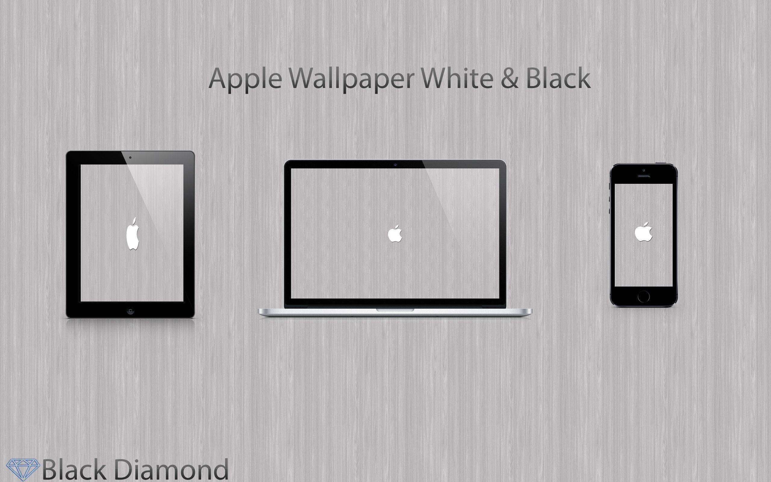 Black and White Apple Wallpaper
