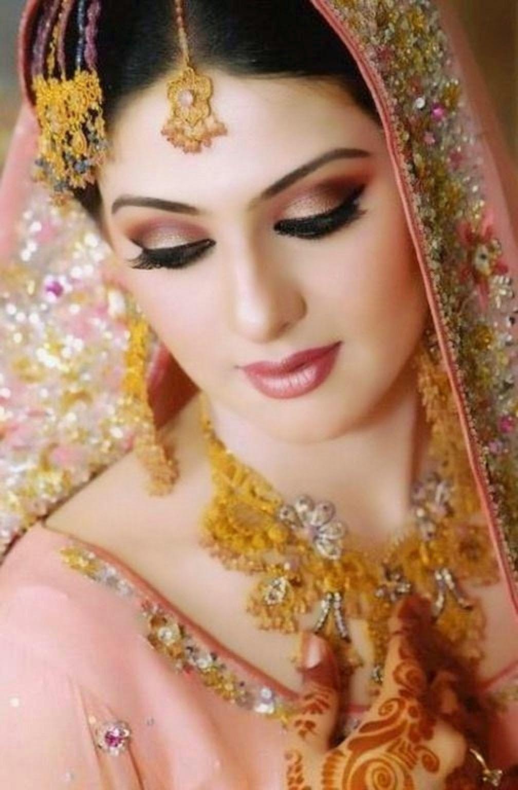Free Download HD Wallpaper: Beautiful Pakistani Bridal Makeup