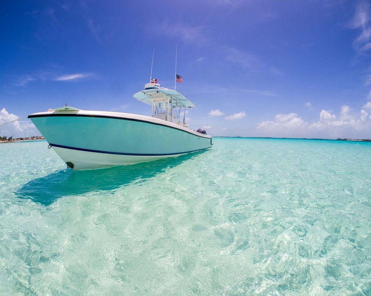 Yacht on the Ocean Wallpaper. Wallpaper HD. HD Desktop