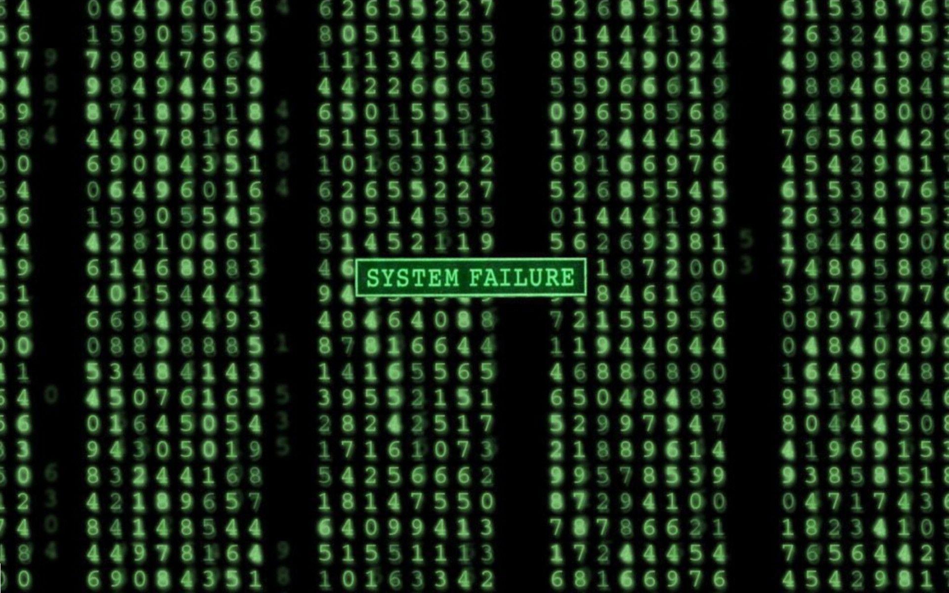 matrix system failure wallpaper