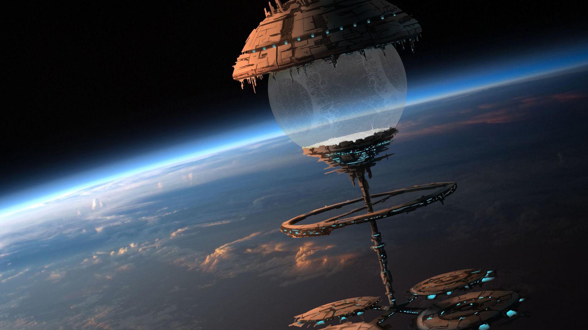 Space Orbital stations sci fi spaceship wallpaper HD
