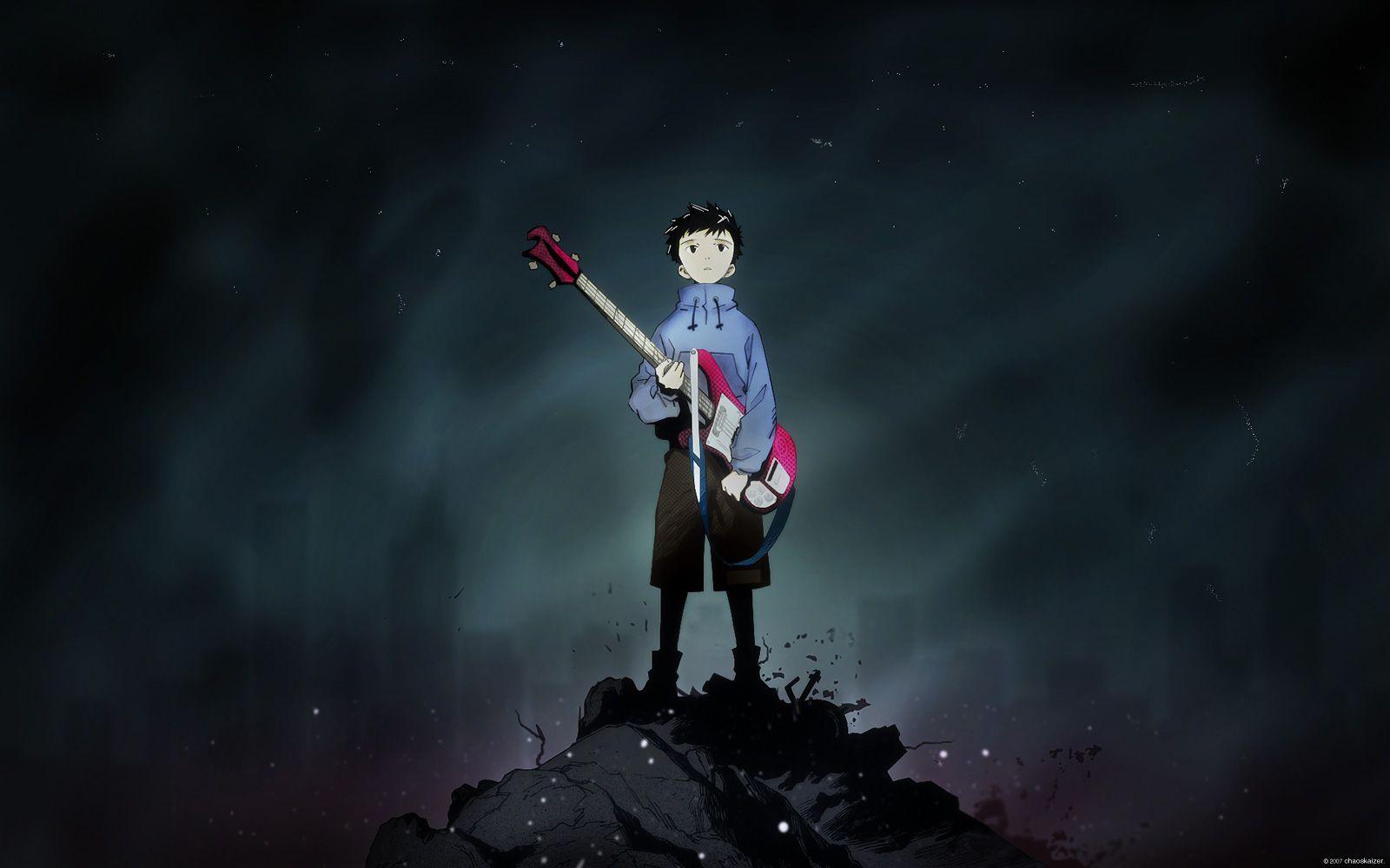Naota With Guitar Wallpaper Image featuring FLCL Fooly Cooly