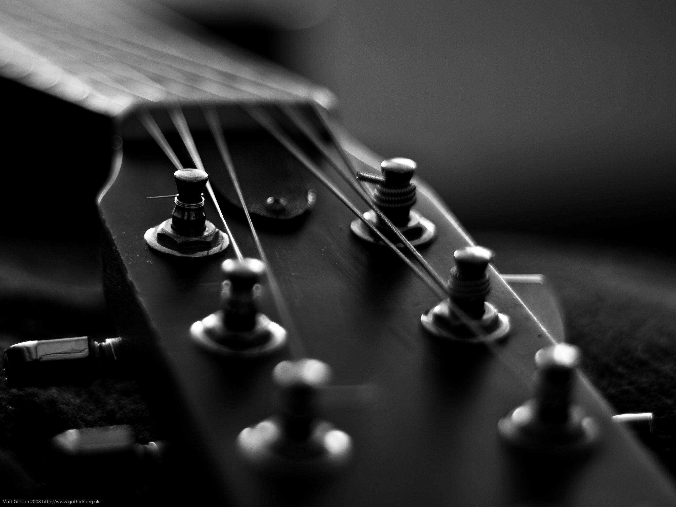 image For > Black And White Guitar Wallpaper
