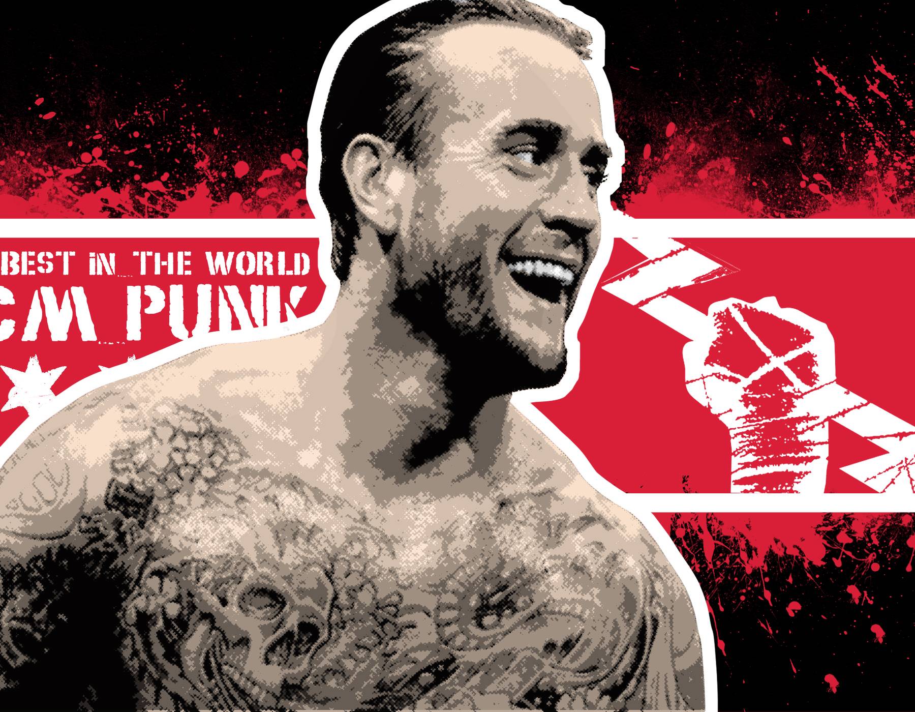 CM Punk By Tom Kneeshaw