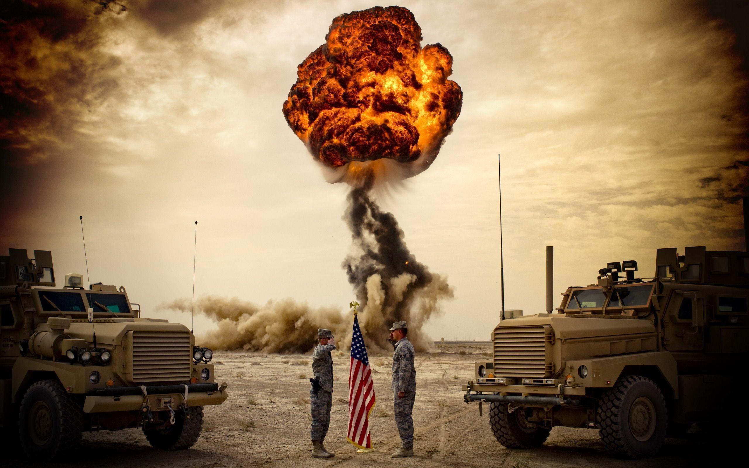 Download Army Explosions Wallpaper 2560x1600