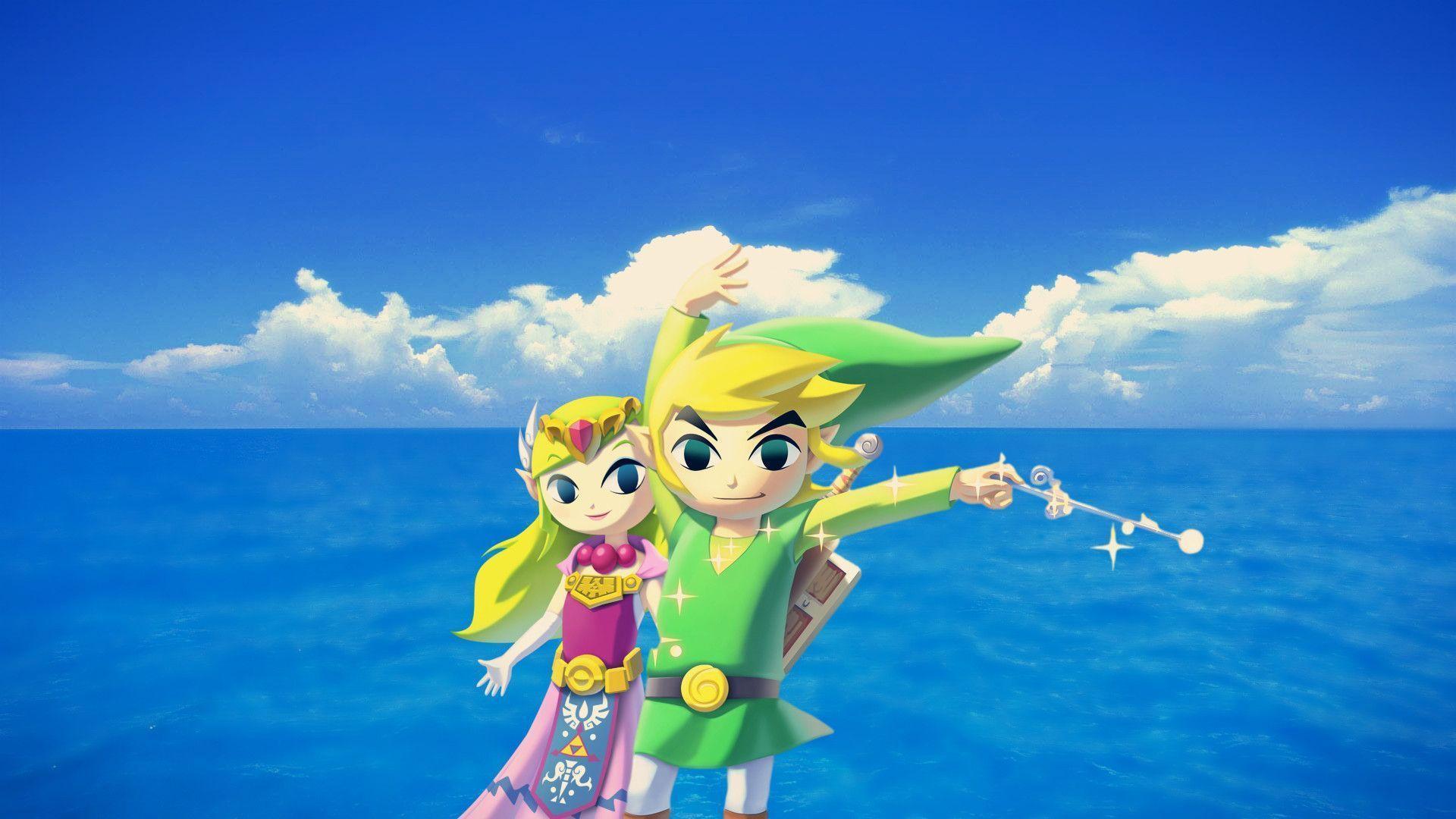 Wind Waker HD Link and Zelda Wallpaper