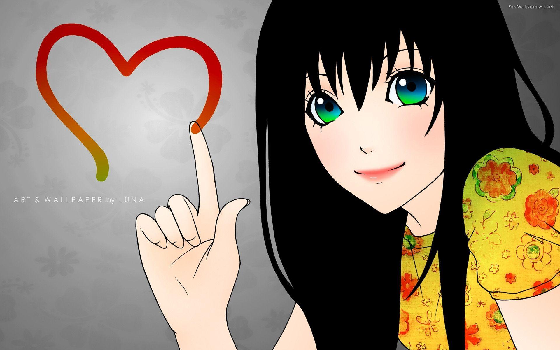 Download Anime Love Widescreen Free New Year Wallpaper 1920x1200