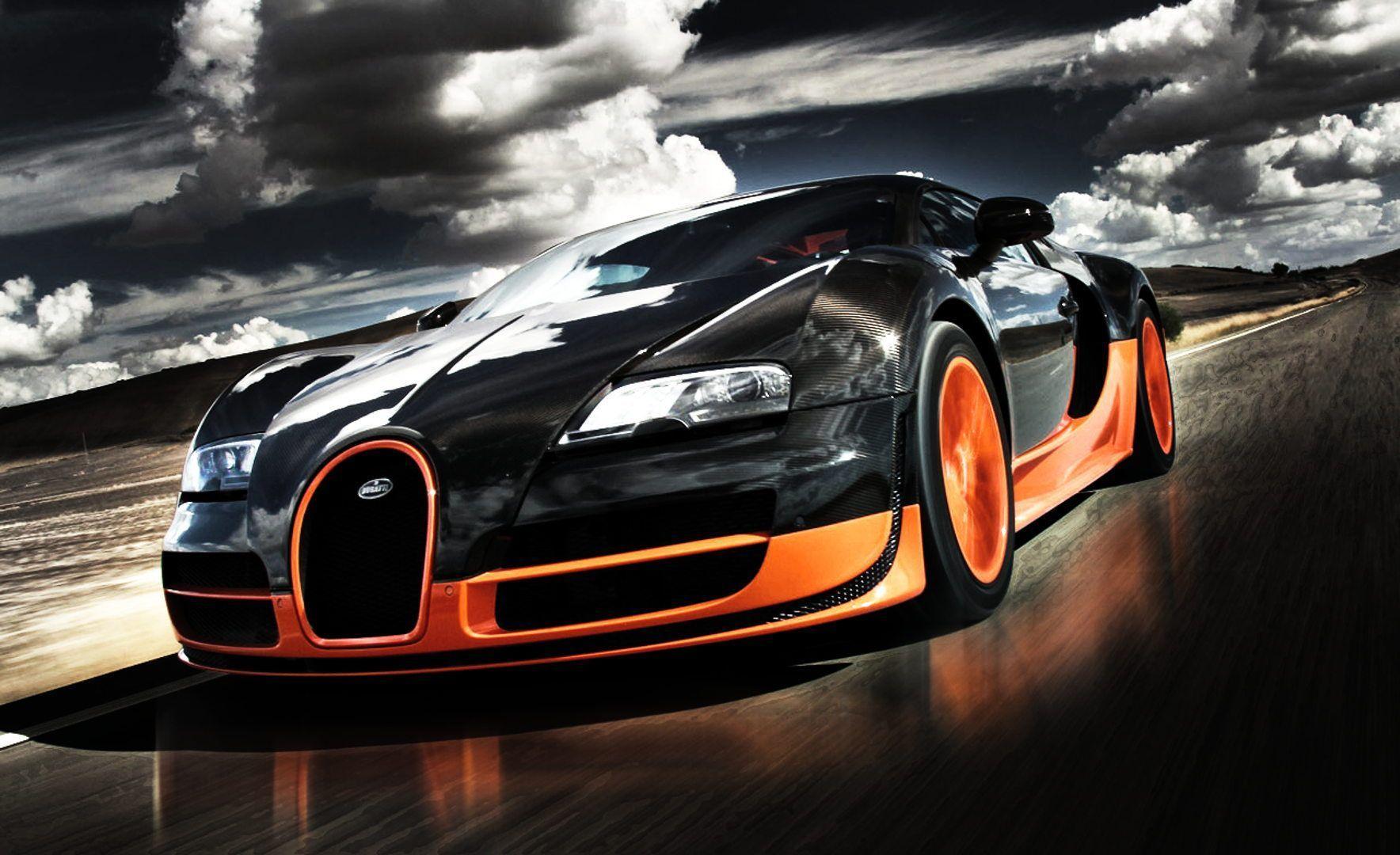 Bugatti veyron sports car HD background