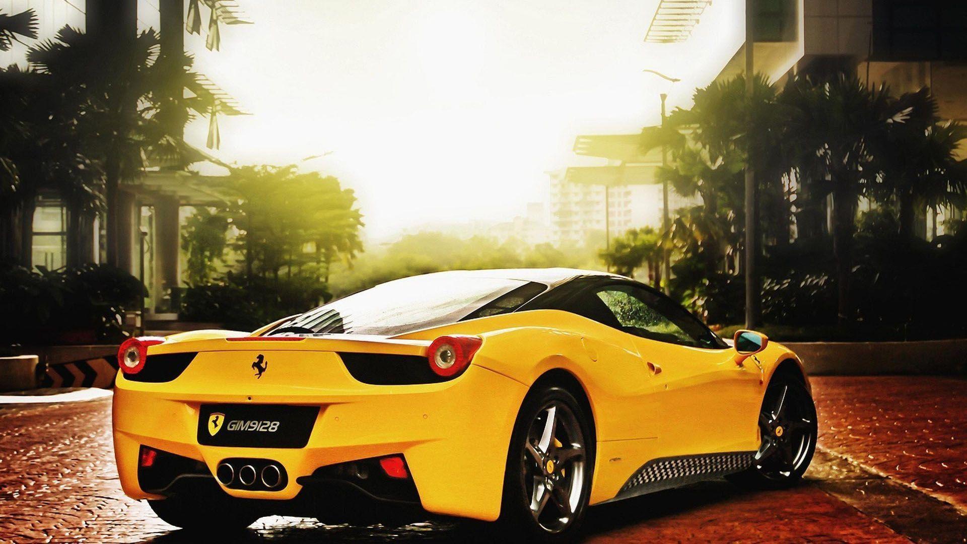 Download Ferrari Free Awesome Yellow Ferrari Wallpaper. Full HD