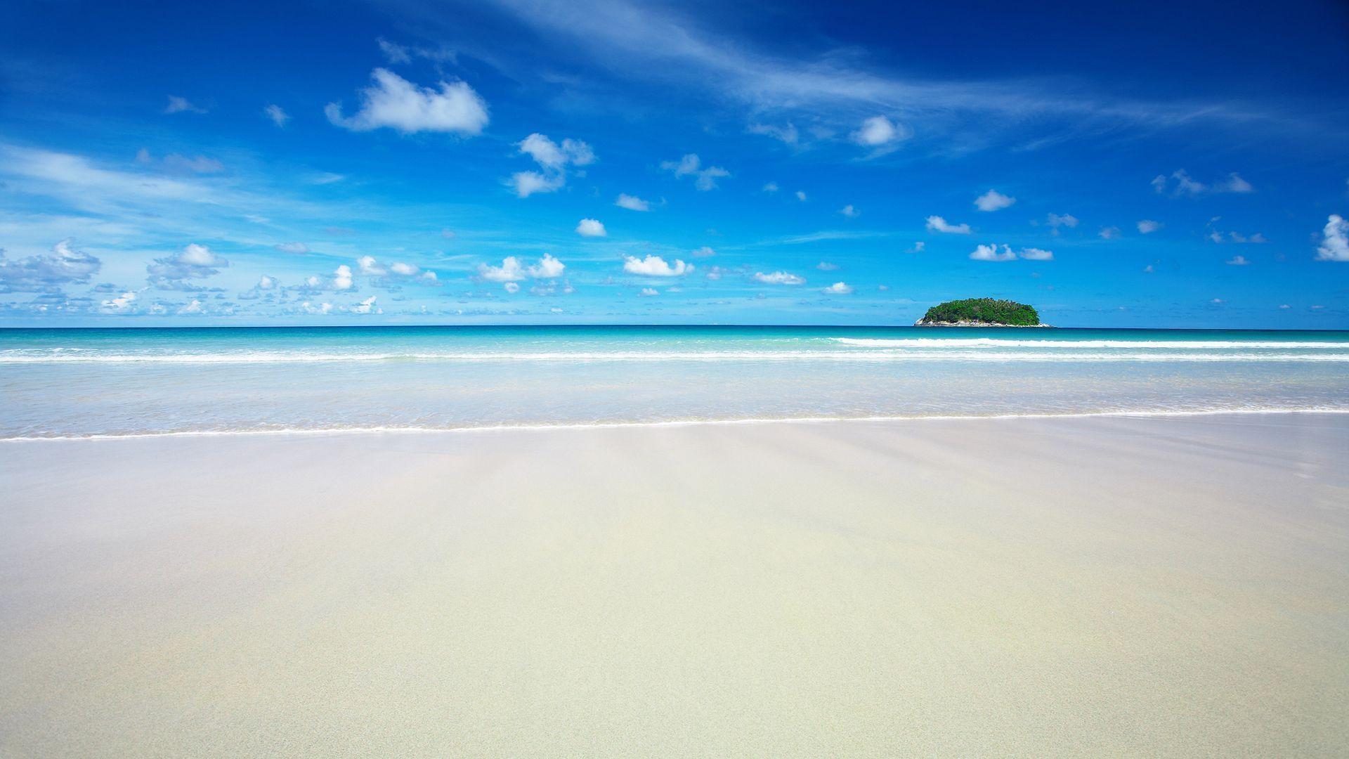 Beach Blue Sky Wallpaper