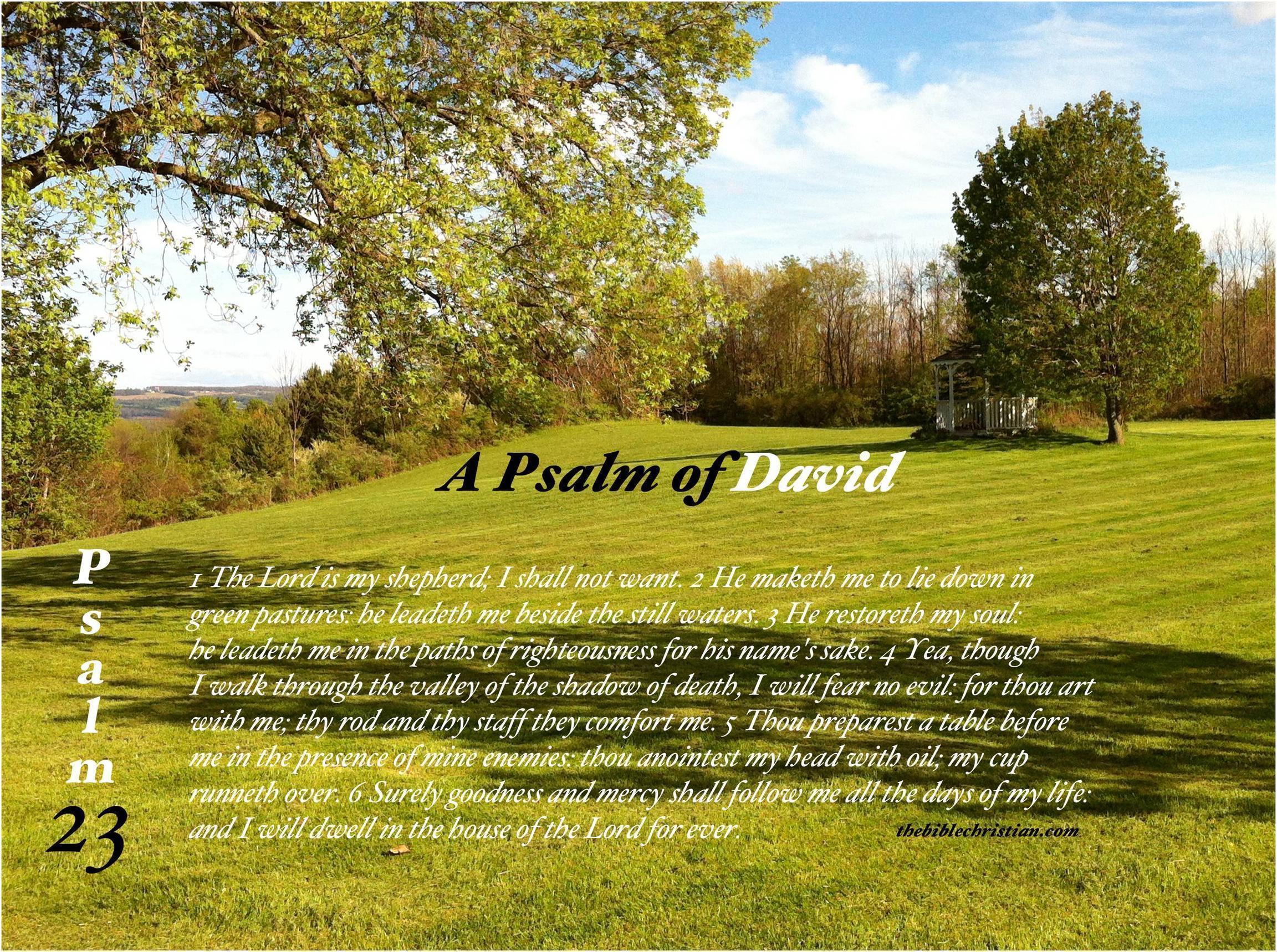 Psalm 23. The Bible Christian