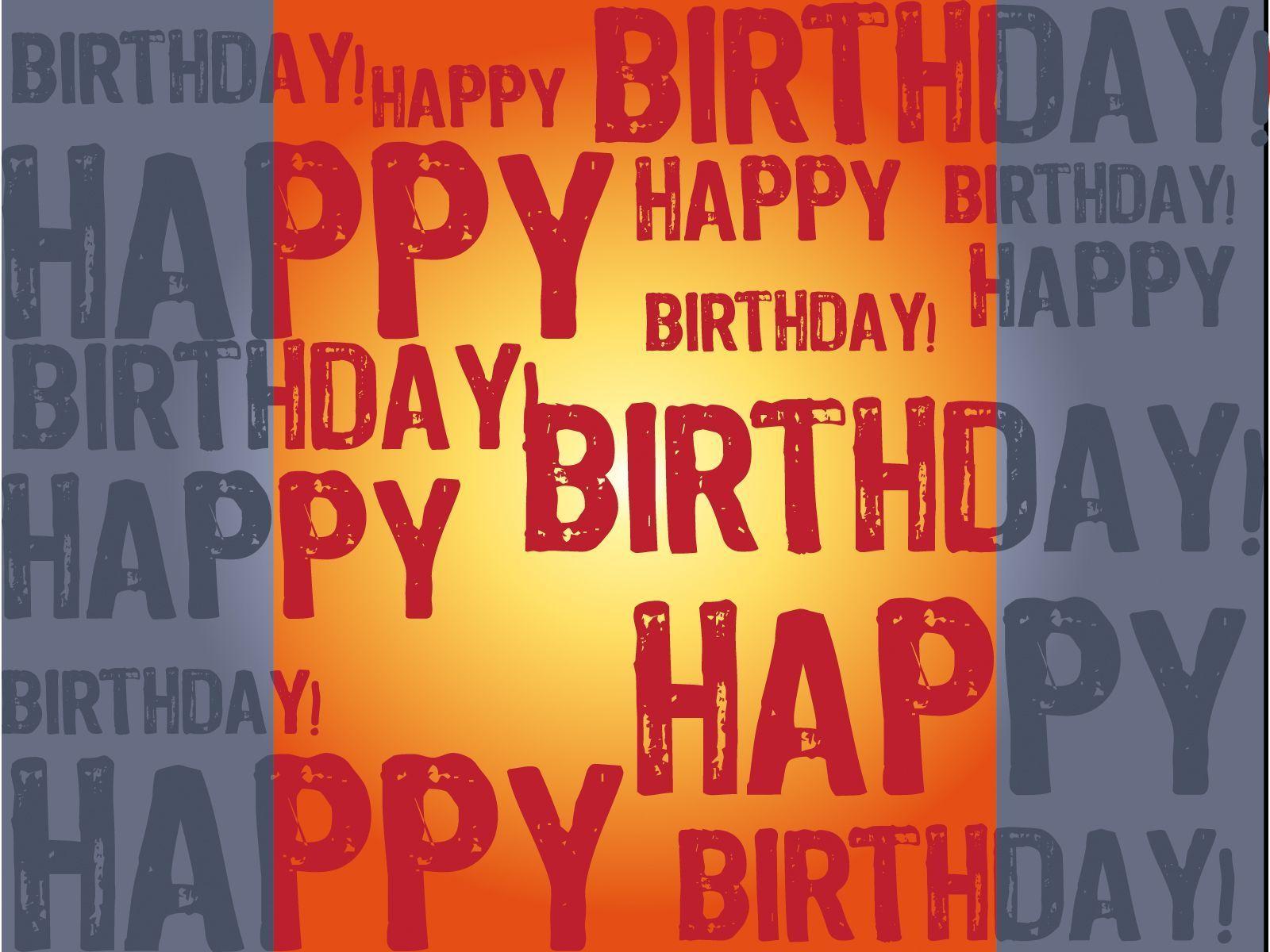Happy Birthday Design PPT Background, Holiday, Orange