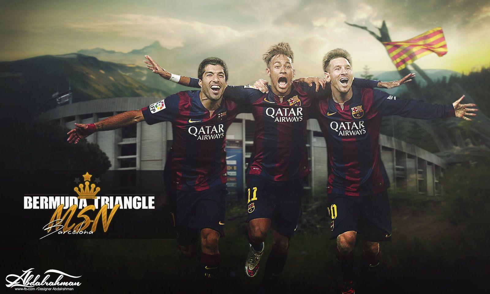 Wallpaper Messi Suarez Neymar Msn 2015 By Designer Abdalrahman