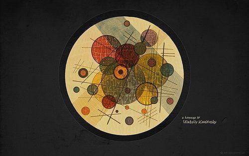 HOMAGE TO WASSILY KANDINSKY »In the Black Circle« for widescreen