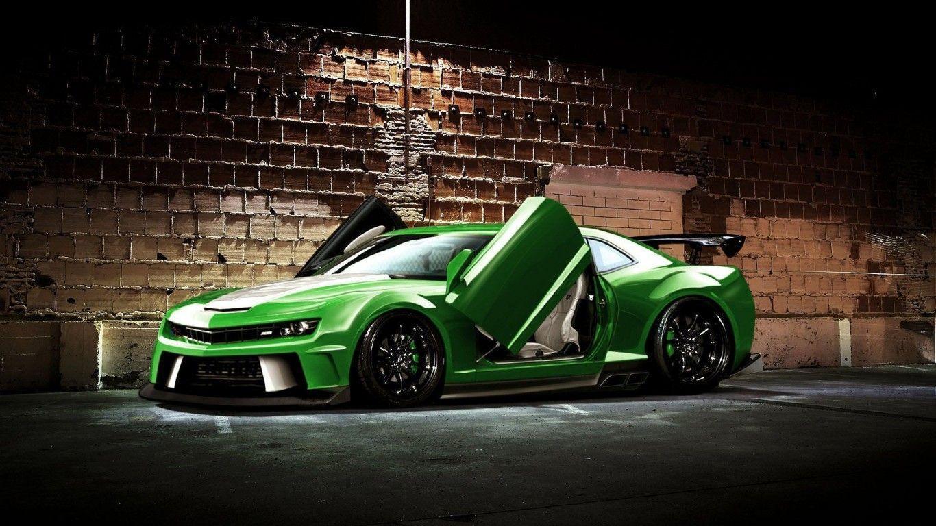 Modified Green Sport Car Wallpaper. Download High Quality