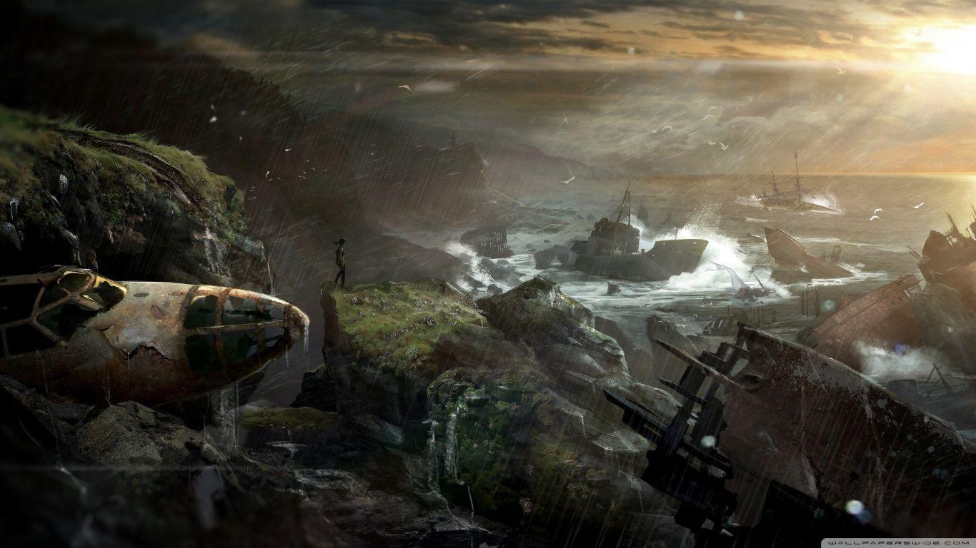 Wallpaper Tomb Raider Shipwreck HD Widescreen High 1366x768PX