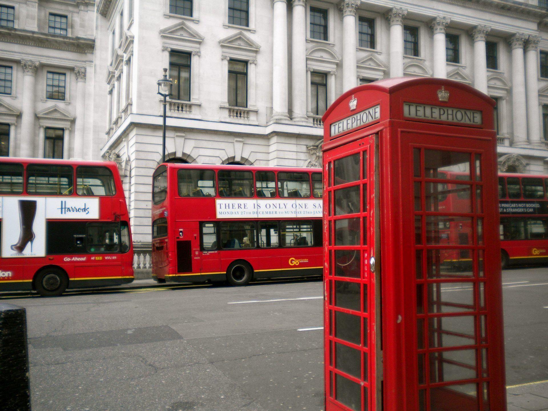 English phone booth, London, England