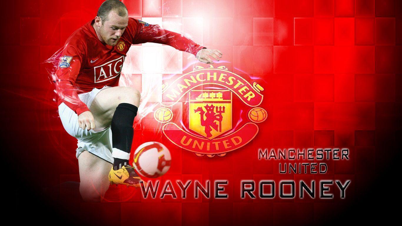 Wayne Rooney Manchester 1366x768 wallpaper
