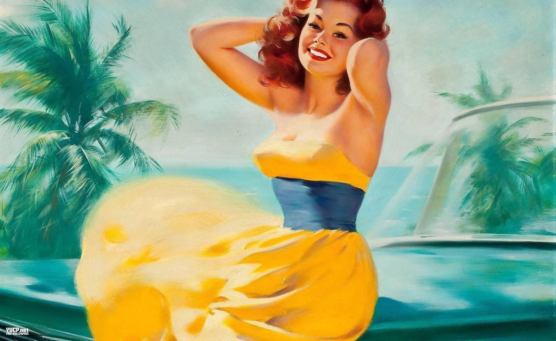 vintage pin up girls wallpaper