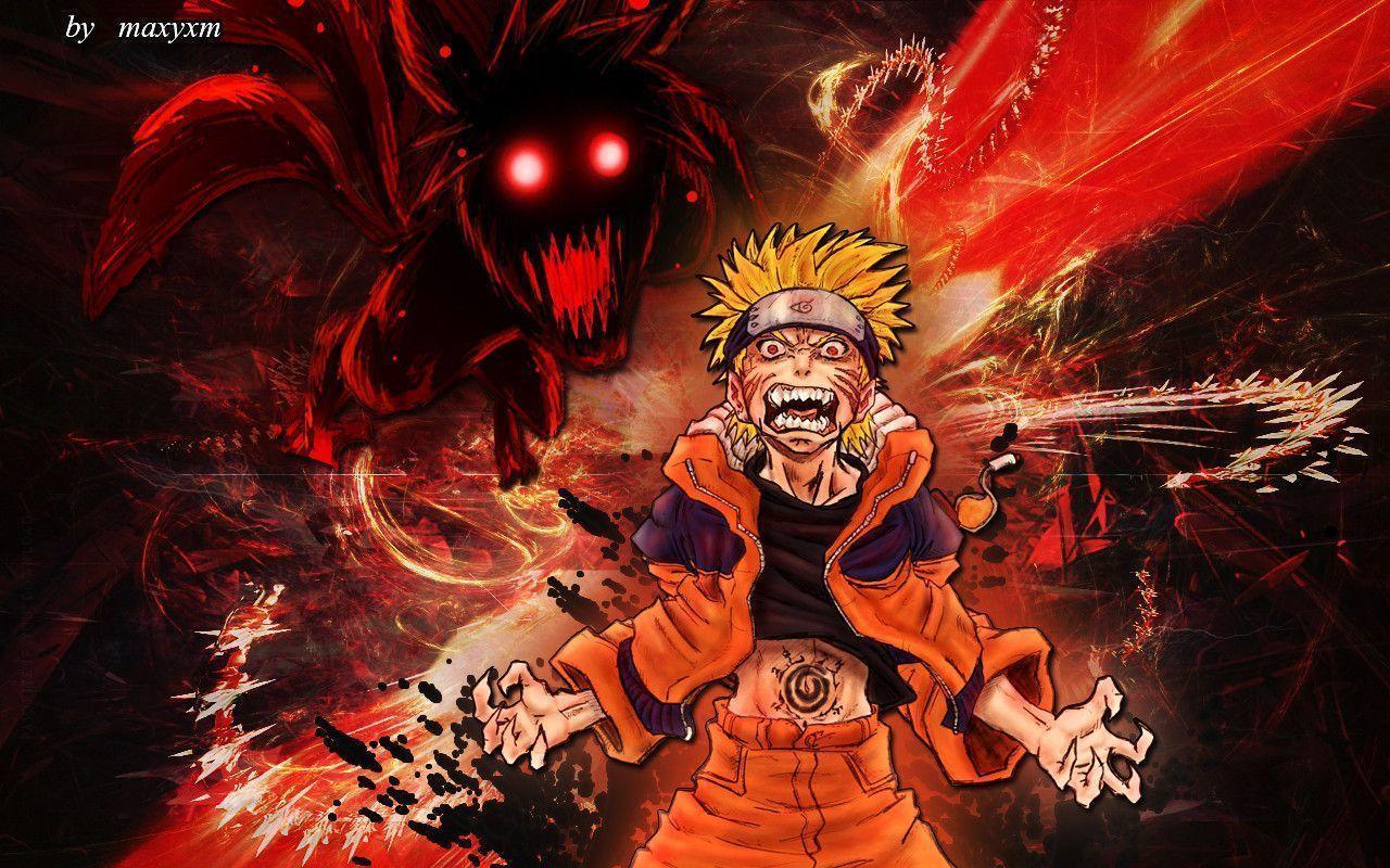 Naruto and the kyubi wallpaper