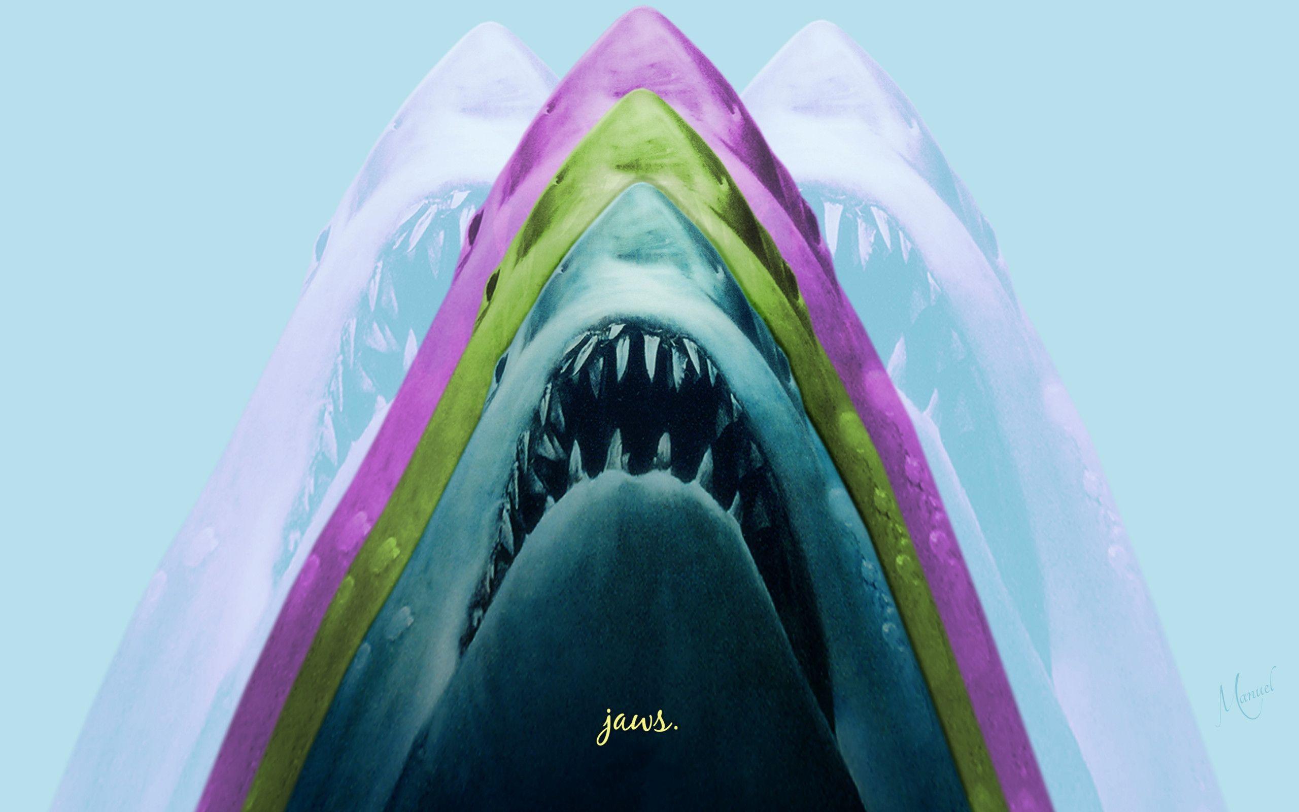Jaws Wallpaper: Jaws Wallpaper Graphic Movie Poster Design