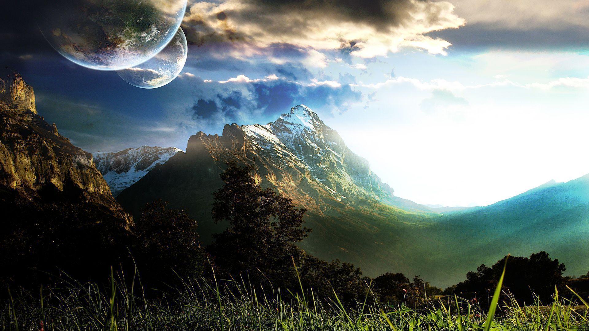 Earth And Space Landscape HD Wallpapers