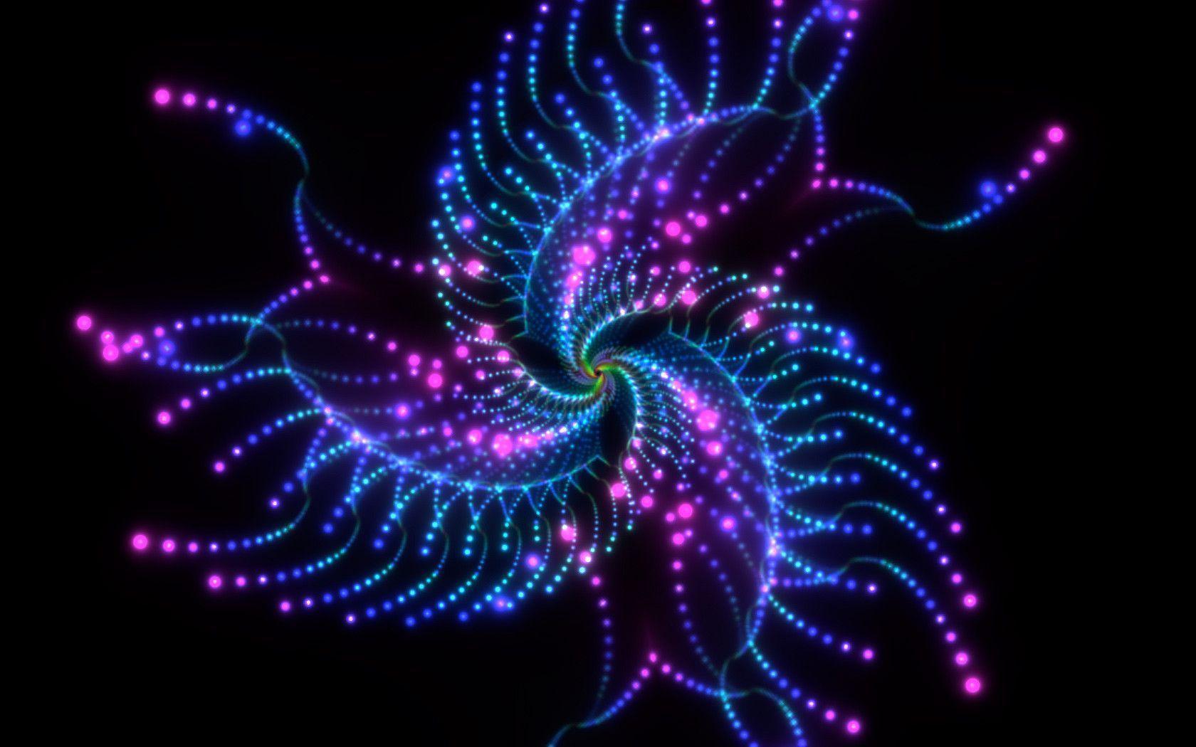Create Psychedelic Desktop Picture With iTunes Firefly Forest