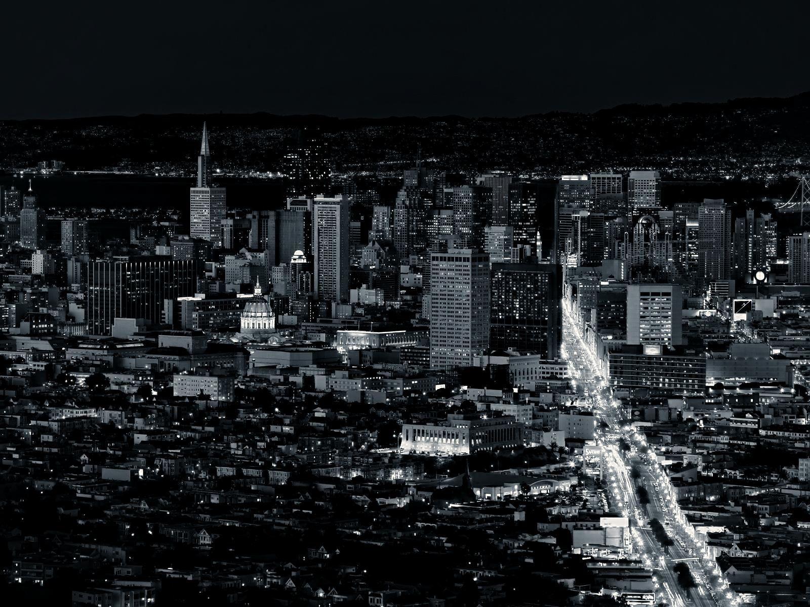Black and White San Francisco Skyline Wallpaper.png
