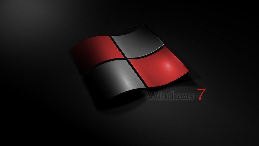 window 7 red wallpaper hd