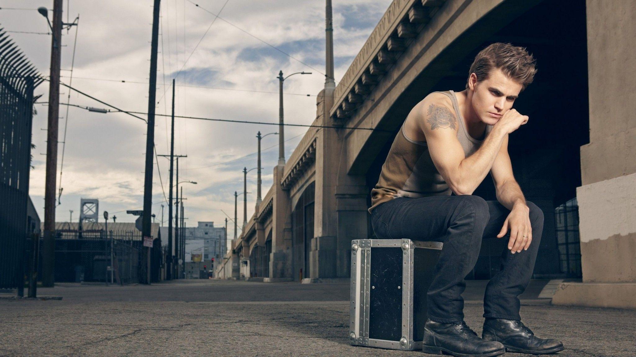 Paul Wesley And Tattoos Wide. Wallpaper 2048x1152