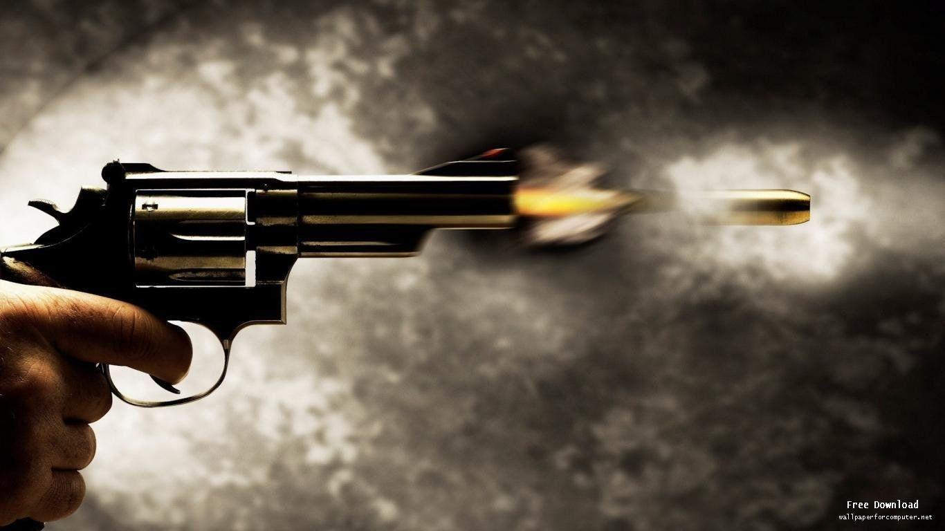 Pistol Firing Bullet Wallpaper View