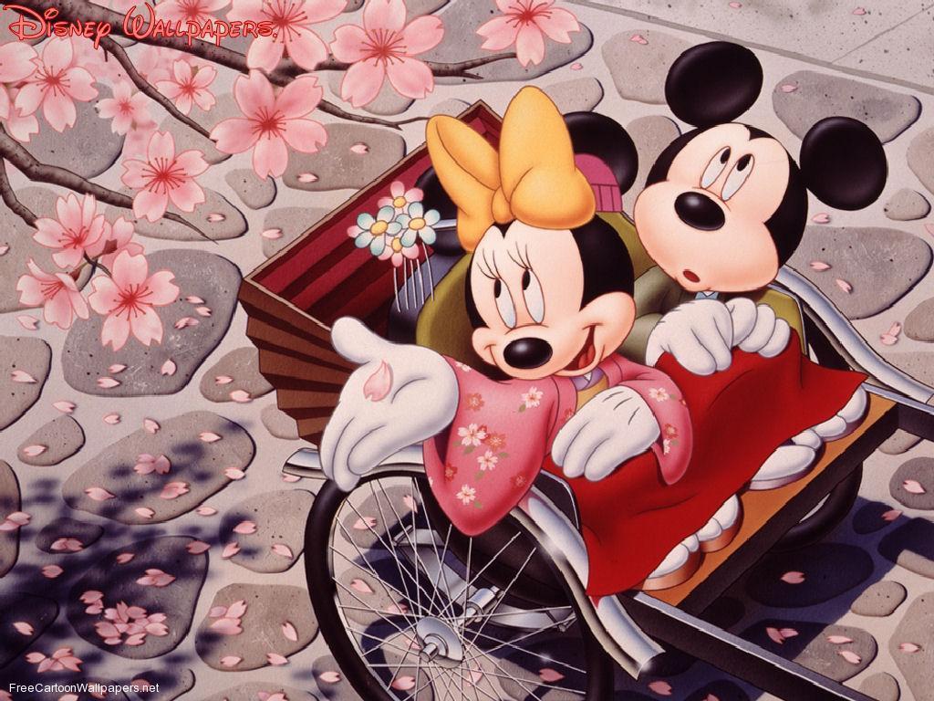 Wallpaper For > Cute Minnie And Mickey Mouse Wallpaper