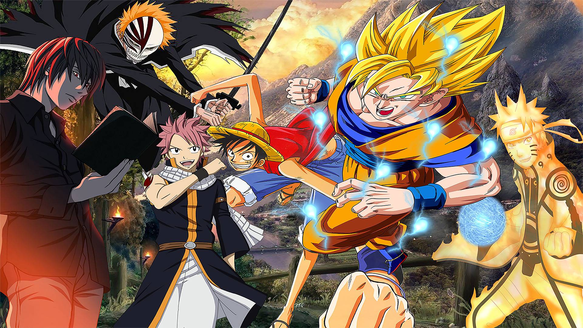 naruto and dragonball z wallpaper