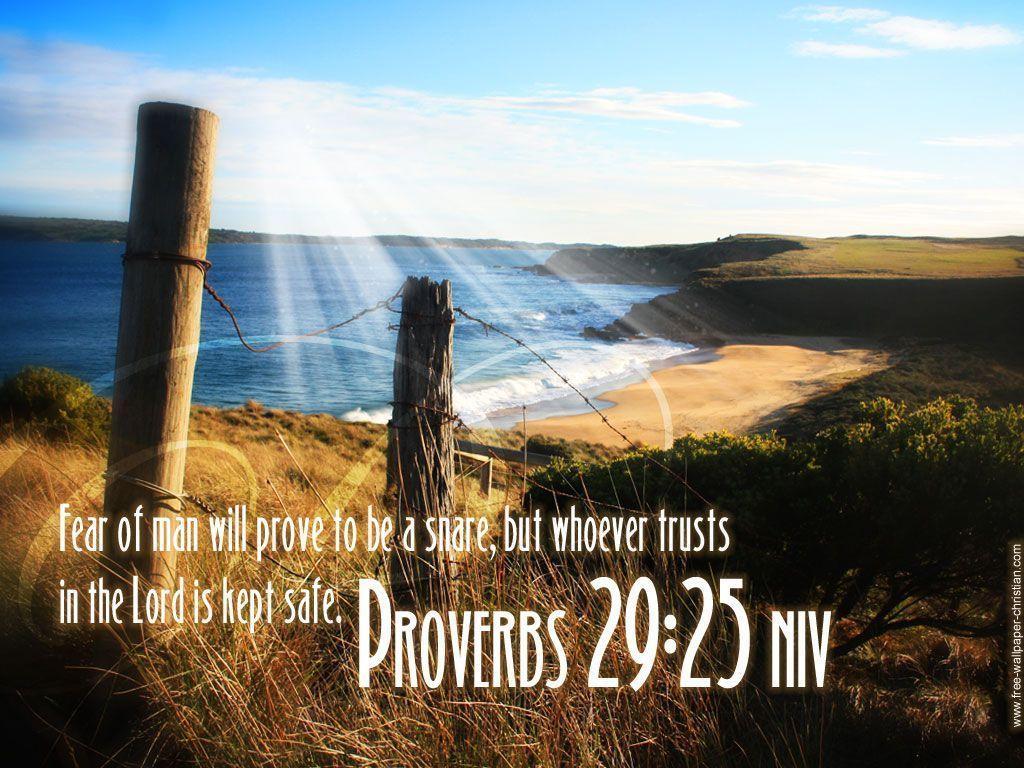 Proverbs 29:25 In The LORD Wallpaper