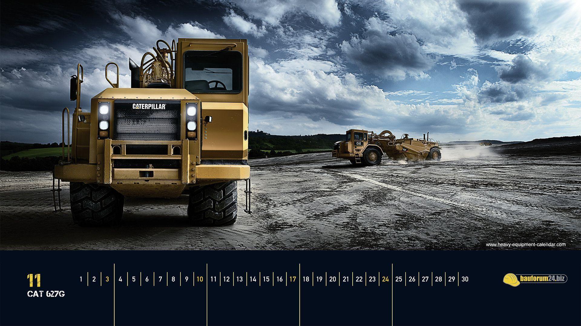 CAT 627G. Heavy Equipment Calendar