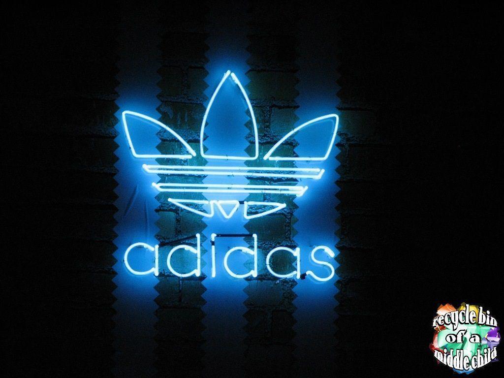 Adidas Logo Neon -